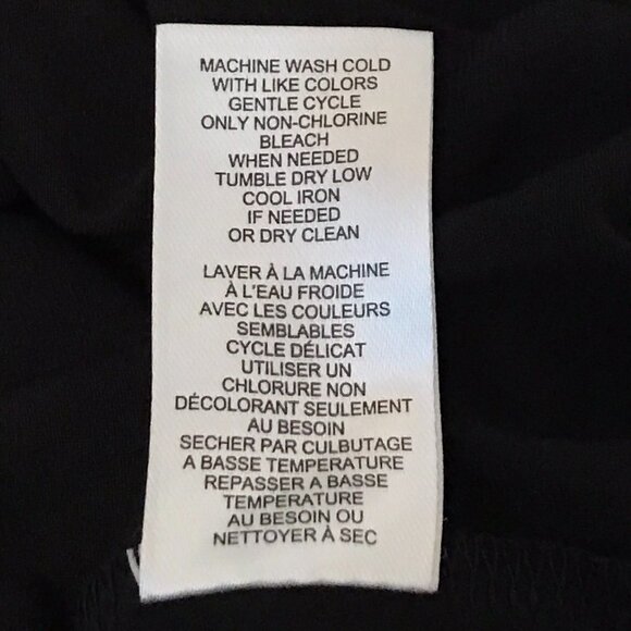 Tahari Black Blouse Top with Faux Pockets 3/4 Sleeves Size M - Picture 7 of 7